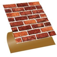 Tink Self Adhesive Red Brick 30x30 cm PVC Coating