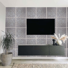 Tink Kendinden Yapışkanlı Keçe Akustik Ses ve Isı Yalıtım Paneli Gri Taş Desenli 48x48 cm (4 Adet) 0,92 m²
