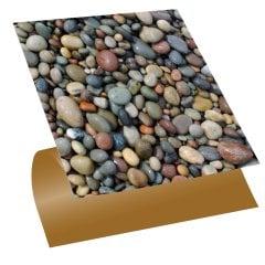 Tink Kendinden Yapışkanlı Çakıl Taşı 30x30 cm Pvc Kaplama 1 m2 (11 Adet)