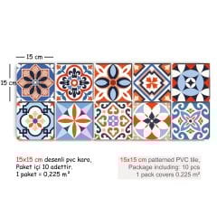 Tink Kendinden Yapışkanlı Karma Meksika Dekoratif Mini Pvc Karo Kaplama