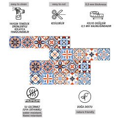 Tink Kendinden Yapışkanlı Karma Meksika Dekoratif Mini Pvc Karo Kaplama