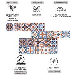 Tink Kendinden Yapışkanlı Karma Meksika Dekoratif Mini Pvc Karo Kaplama