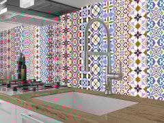 Tink Kendinden Yapışkanlı Karma Meksika Dekoratif Mini Pvc Karo Kaplama