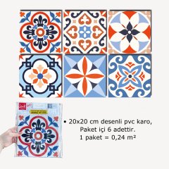 Tink Kendinden Yapışkanlı Karma Meksika Dekoratif Mini Pvc Karo Kaplama