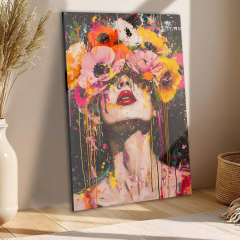 Tink Modern Dekoratif Tablo, Cam Görünümlü, Yapışkanlı, Kolay Montaj, UV Baskılı TT1001