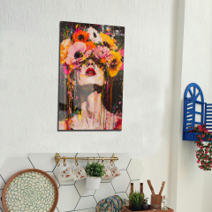 Tink Modern Dekoratif Tablo, Cam Görünümlü, Yapışkanlı, Kolay Montaj, UV Baskılı TT1001