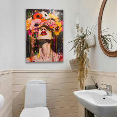 Tink Modern Dekoratif Tablo, Cam Görünümlü, Yapışkanlı, Kolay Montaj, UV Baskılı TT1001