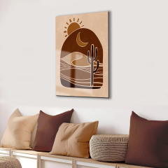 Tink Modern Dekoratif Tablo, Cam Görünümlü, Yapışkanlı, Kolay Montaj, UV Baskılı TT1005