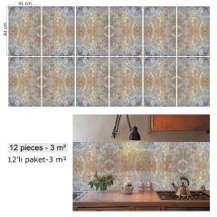 Tink Cappuccino Mermer Desenli Pvc Panel 41X62 cm 1 m² (4 Adet)