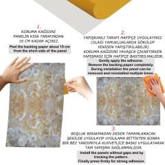 Tink Cappuccino Mermer Desenli Pvc Panel 41X62 cm
