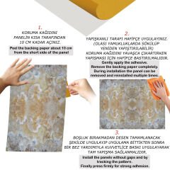 Tink Cappuccino Mermer Desenli Pvc Panel 41X62 cm