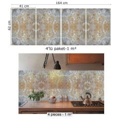 Tink Cappuccino Mermer Desenli Pvc Panel 41X62 cm
