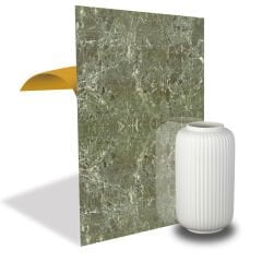 Tink Brown-Green Marble Patterned PVC Panel 41X62 cm