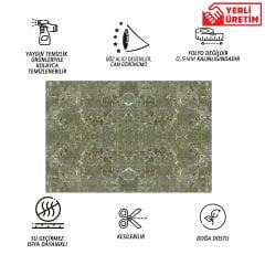 Tink Brown-Green Marble Patterned PVC Panel 41X62 cm