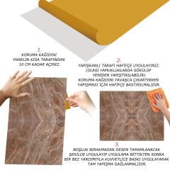 Tink Kahverengi Ağlı Mermer Desenli Pvc Panel 41X62 cm