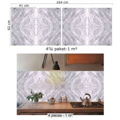 Tink Gri Mermer Desenli Pvc Panel 41X62 cm 1 m² (4 Adet)