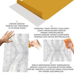 Tink Gray Network Marble Patterned PVC Panel 41X62 cm 3 m² (12 Pieces)