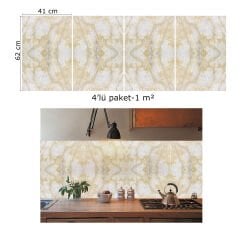 Tink Bej Mermer Desenli Pvc Panel 41X62 cm