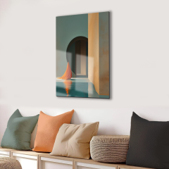Tink Modern Dekoratif Tablo, Cam Görünümlü, Yapışkanlı, Kolay Montaj, UV Baskılı TT1010