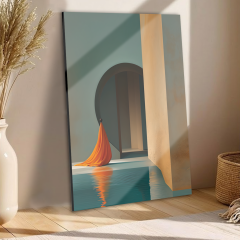 Tink Modern Dekoratif Tablo, Cam Görünümlü, Yapışkanlı, Kolay Montaj, UV Baskılı TT1010