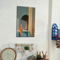 Tink Modern Dekoratif Tablo, Cam Görünümlü, Yapışkanlı, Kolay Montaj, UV Baskılı TT1010