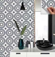 Tink Self Adhesive PVC Floor Wall Tile Geometric 06 30x30 cm