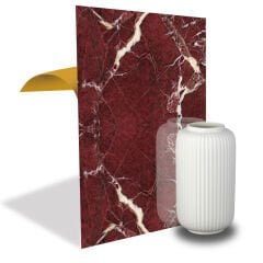 Tink Bordo Mermer Desenli Pvc Panel 41X62 cm 1 m² (4 Adet)
