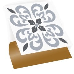 Tink Kendinden Yapışkanlı Pvc Yer Duvar Karosu Geometrik 07 30x30 cm 1 m2 (11 Adet)