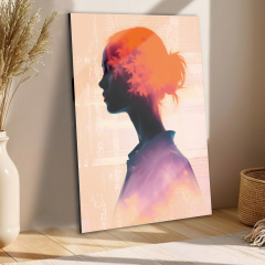 Tink Modern Dekoratif Tablo, Cam Görünümlü, Yapışkanlı, Kolay Montaj, UV Baskılı TT1011