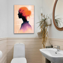 Tink Modern Dekoratif Tablo, Cam Görünümlü, Yapışkanlı, Kolay Montaj, UV Baskılı TT1011