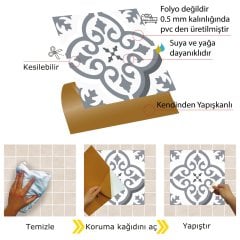 Tink Self Adhesive PVC Floor Wall Tile Geometric 09 30x30 cm