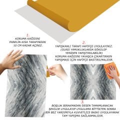 Tink Striped Gray Marble Patterned PVC Panel 41X62 cm
