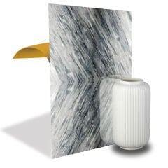 Tink Çizgili Gri Mermer Desenli Pvc Panel 41X62 cm