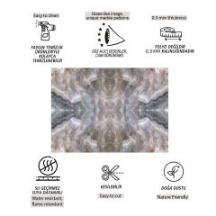 Tink Kahverengi Buzlu Mermer Desenli Pvc Panel 41X62 cm 1 m² (4 Adet)