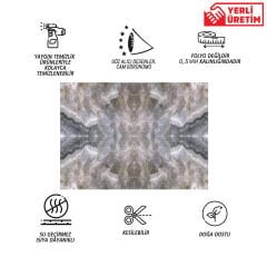 Tink Kahverengi Buzlu Mermer Desenli Pvc Panel 41X62 cm