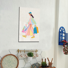 Tink Modern Dekoratif Tablo, Cam Görünümlü, Yapışkanlı, Kolay Montaj, UV Baskılı TT1013