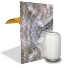 Tink Kahverengi Buzlu Mermer Desenli Pvc Panel 41X62 cm 1 m² (4 Adet)
