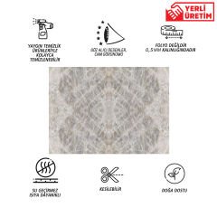 Tink Frosted Grey-Green Marble Patterned PVC Panel 41X62 cm