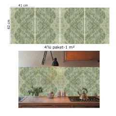 Tink Frosted Grey-Green Marble Patterned PVC Panel 41X62 cm