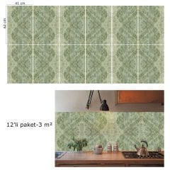 Tink Frosted Grey-Green Marble Patterned PVC Panel 41X62 cm