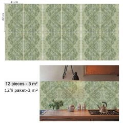 Tink Frosted Grey-Green Marble Patterned PVC Panel 41X62 cm