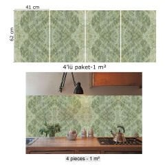 Tink Frosted Grey-Green Marble Patterned PVC Panel 41X62 cm