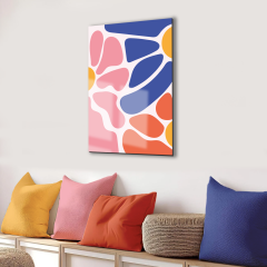 Tink Modern Dekoratif Tablo, Cam Görünümlü, Yapışkanlı, Kolay Montaj, UV Baskılı TT1015