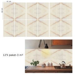 Tink Gold Marble Look PVC Panel 41X62 cm