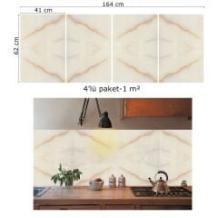 Tink Gold Marble Look PVC Panel 41X62 cm