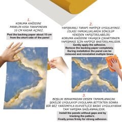 Tink Mavi Mermer Görünümlü Pvc Panel 41X62 cm