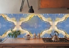 Tink Blue Marble Look PVC Panel 41X62 cm 1 m² (4 Pieces)