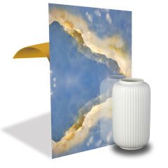 Tink Mavi Mermer Görünümlü Pvc Panel 41X62 cm 1 m² (4 Adet)