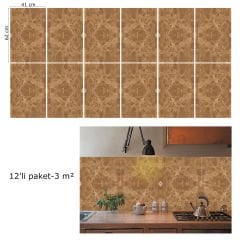 Tink Light Brown Marble Look PVC Panel 41x62 cm
