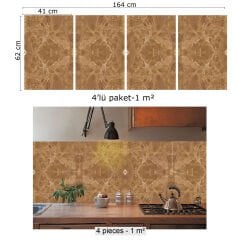 Tink Açık Kahverengi Mermer Görünümlü Pvc Panel 41x62 cm